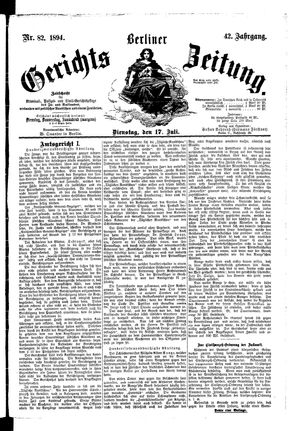 Berliner Gerichts-Zeitung vom 17.07.1894