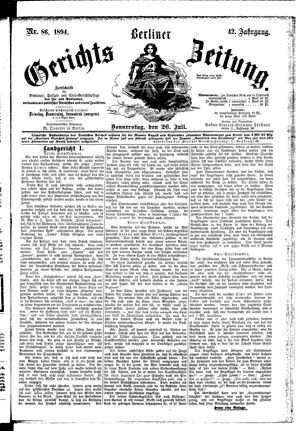 Berliner Gerichts-Zeitung vom 26.07.1894