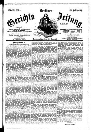 Berliner Gerichts-Zeitung vom 02.08.1894