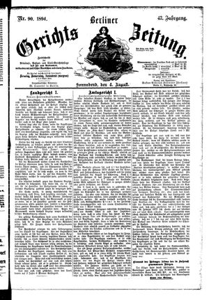 Berliner Gerichts-Zeitung vom 04.08.1894