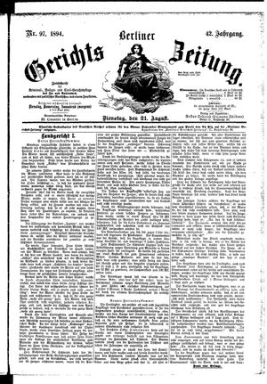 Berliner Gerichts-Zeitung vom 21.08.1894
