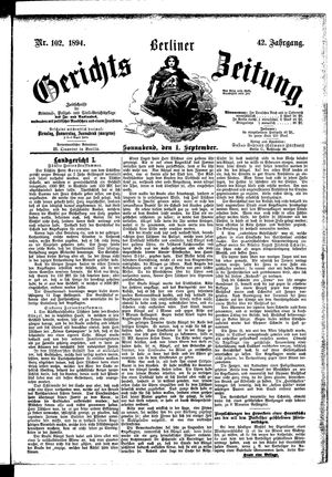 Berliner Gerichts-Zeitung vom 01.09.1894