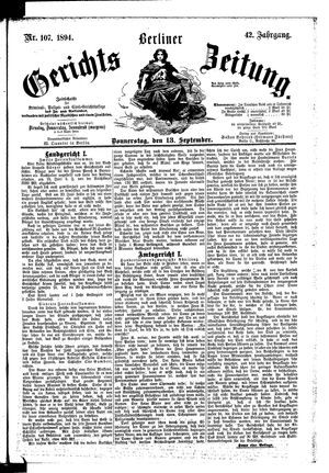 Berliner Gerichts-Zeitung vom 13.09.1894