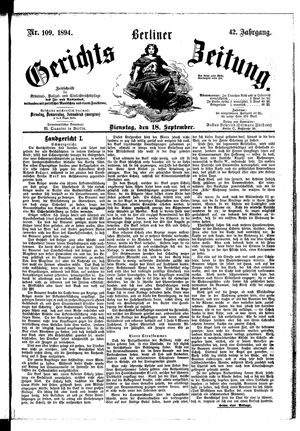 Berliner Gerichts-Zeitung vom 18.09.1894