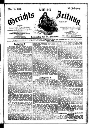 Berliner Gerichts-Zeitung vom 20.09.1894
