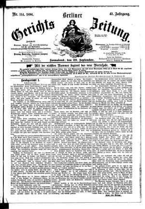 Berliner Gerichts-Zeitung vom 29.09.1894