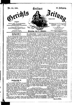 Berliner Gerichts-Zeitung vom 02.10.1894