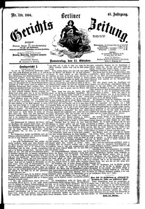 Berliner Gerichts-Zeitung vom 11.10.1894