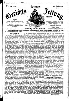 Berliner Gerichts-Zeitung vom 25.10.1894