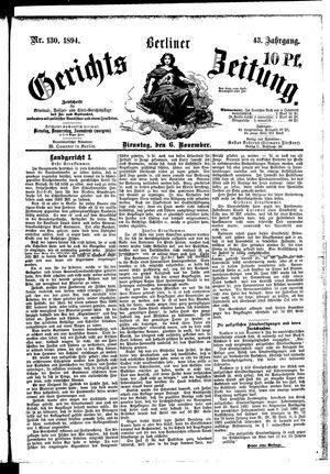 Berliner Gerichts-Zeitung vom 06.11.1894
