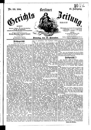 Berliner Gerichts-Zeitung vom 13.11.1894