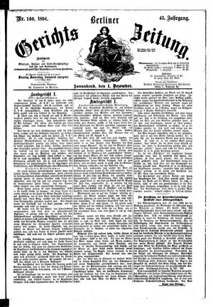 Berliner Gerichts-Zeitung vom 01.12.1894