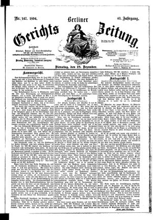 Berliner Gerichts-Zeitung vom 18.12.1894