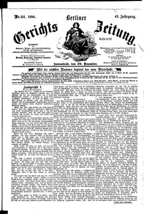 Berliner Gerichts-Zeitung vom 29.12.1894