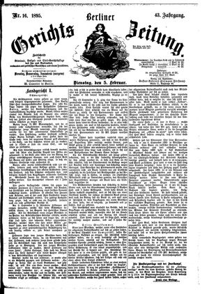 Berliner Gerichts-Zeitung on Feb 5, 1895