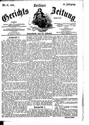 Berliner Gerichts-Zeitung on Feb 16, 1895