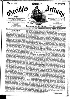Berliner Gerichts-Zeitung vom 21.02.1895