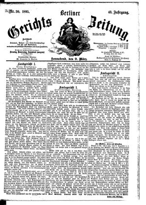 Berliner Gerichts-Zeitung vom 09.03.1895