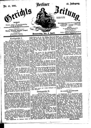 Berliner Gerichts-Zeitung vom 04.04.1895