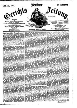 Berliner Gerichts-Zeitung vom 09.04.1895