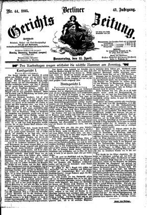 Berliner Gerichts-Zeitung on Apr 11, 1895