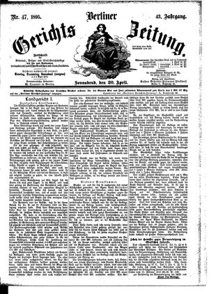 Berliner Gerichts-Zeitung on Apr 20, 1895