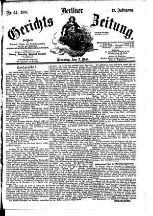 Berliner Gerichts-Zeitung on May 7, 1895