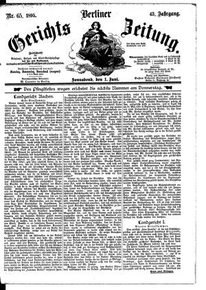 Berliner Gerichts-Zeitung vom 01.06.1895