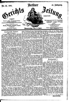 Berliner Gerichts-Zeitung vom 06.06.1895
