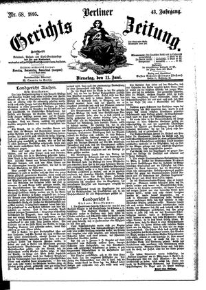 Berliner Gerichts-Zeitung vom 11.06.1895