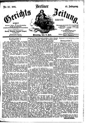 Berliner Gerichts-Zeitung vom 09.07.1895