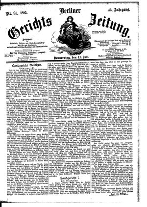 Berliner Gerichts-Zeitung vom 11.07.1895