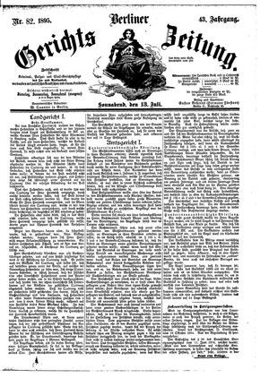 Berliner Gerichts-Zeitung vom 13.07.1895