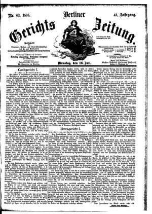 Berliner Gerichts-Zeitung on Jul 16, 1895