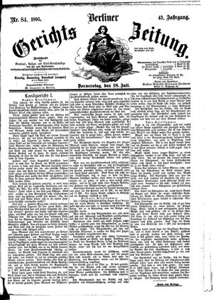 Berliner Gerichts-Zeitung vom 18.07.1895