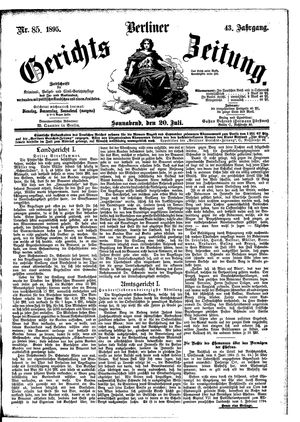 Berliner Gerichts-Zeitung vom 20.07.1895