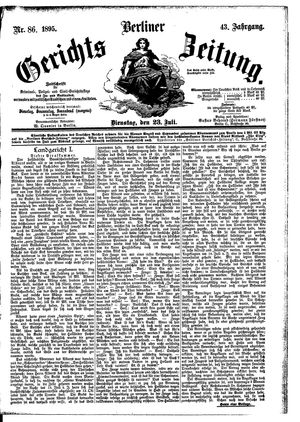 Berliner Gerichts-Zeitung vom 23.07.1895