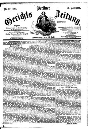 Berliner Gerichts-Zeitung vom 25.07.1895