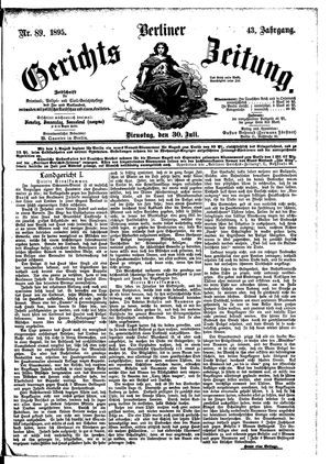 Berliner Gerichts-Zeitung vom 30.07.1895