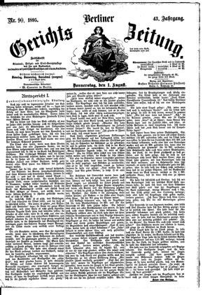 Berliner Gerichts-Zeitung vom 01.08.1895
