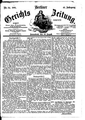 Berliner Gerichts-Zeitung vom 10.08.1895