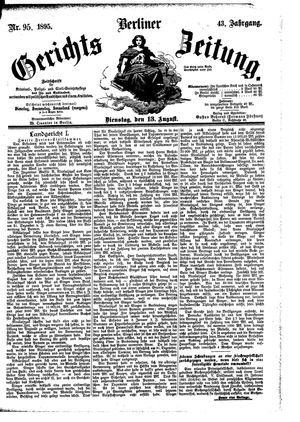 Berliner Gerichts-Zeitung on Aug 13, 1895