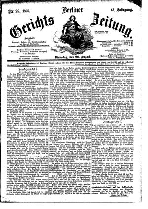 Berliner Gerichts-Zeitung vom 20.08.1895