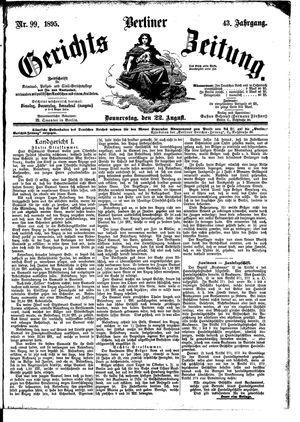 Berliner Gerichts-Zeitung vom 22.08.1895