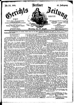 Berliner Gerichts-Zeitung vom 27.08.1895