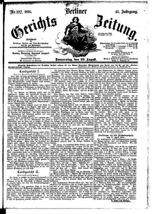 Berliner Gerichts-Zeitung vom 29.08.1895