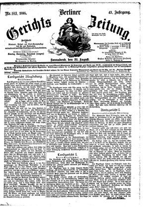 Berliner Gerichts-Zeitung vom 31.08.1895