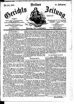 Berliner Gerichts-Zeitung vom 03.09.1895