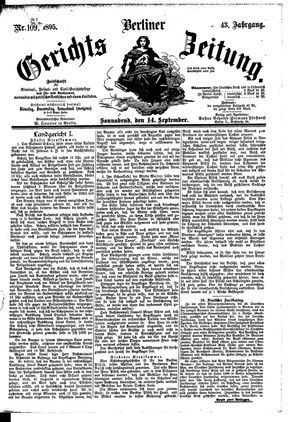 Berliner Gerichts-Zeitung vom 14.09.1895