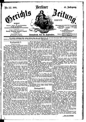 Berliner Gerichts-Zeitung vom 21.09.1895